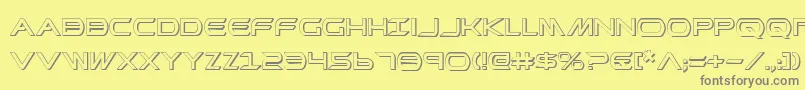 PrometheanShadow-Schriftart – Graue Schriften auf gelbem Hintergrund
