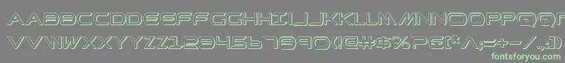 PrometheanShadow-Schriftart – Grüne Schriften auf grauem Hintergrund