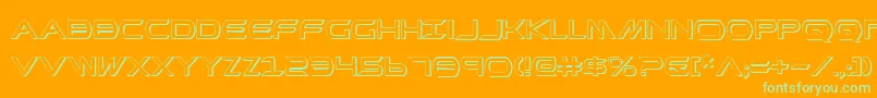 fuente PrometheanShadow – Fuentes Verdes Sobre Fondo Naranja