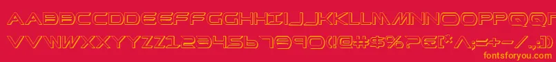 PrometheanShadow Font – Orange Fonts on Red Background