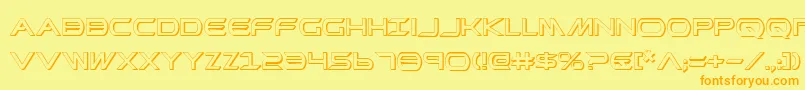 PrometheanShadow Font – Orange Fonts on Yellow Background