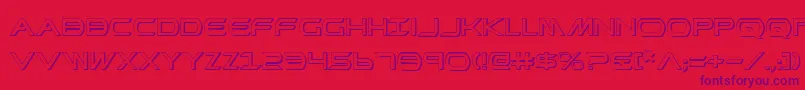 PrometheanShadow-Schriftart – Violette Schriften auf rotem Hintergrund