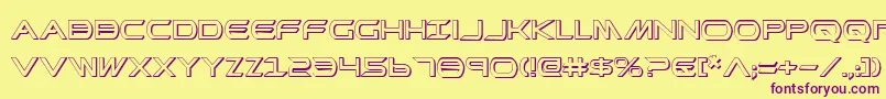 PrometheanShadow Font – Purple Fonts on Yellow Background