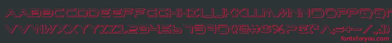 PrometheanShadow Font – Red Fonts on Black Background