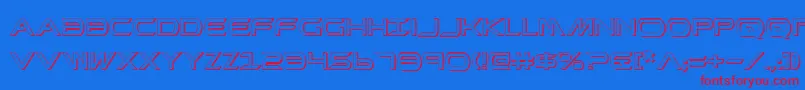 PrometheanShadow Font – Red Fonts on Blue Background