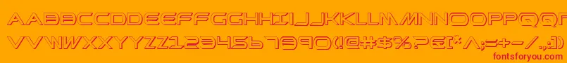 PrometheanShadow-fontti – punaiset fontit oranssilla taustalla