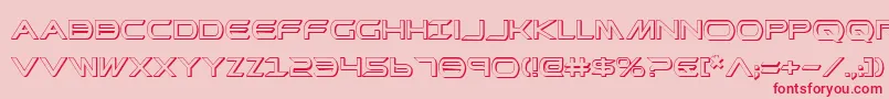 Police PrometheanShadow – polices rouges sur fond rose