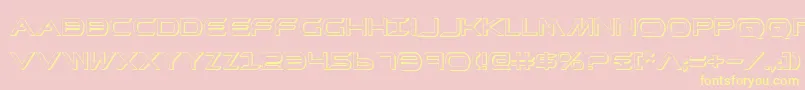 PrometheanShadow-Schriftart – Gelbe Schriften auf rosa Hintergrund