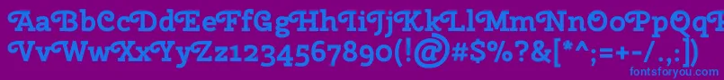 フォントCherryswashBold – 紫色の背景に青い文字