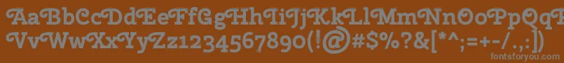 フォントCherryswashBold – 茶色の背景に灰色の文字