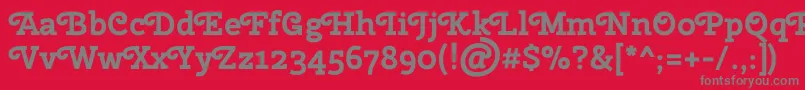 フォントCherryswashBold – 赤い背景に灰色の文字