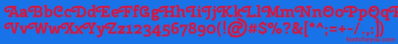 CherryswashBold Font – Red Fonts on Blue Background