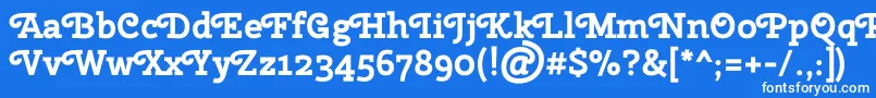 フォントCherryswashBold – 青い背景に白い文字