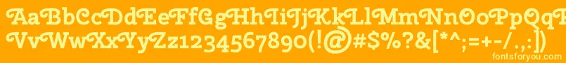 CherryswashBold Font – Yellow Fonts on Orange Background