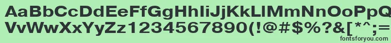 Police PragmaticacttBold115 – polices noires sur fond vert