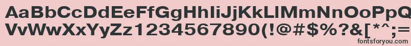 Police PragmaticacttBold115 – polices noires sur fond rose