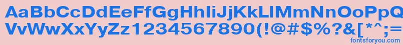 PragmaticacttBold115 Font – Blue Fonts on Pink Background