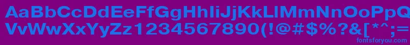 PragmaticacttBold115 Font – Blue Fonts on Purple Background