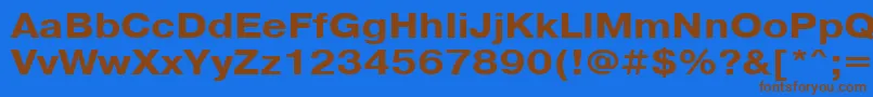 PragmaticacttBold115 Font – Brown Fonts on Blue Background