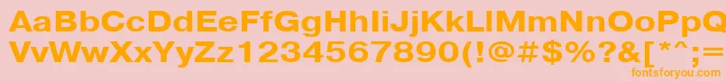 PragmaticacttBold115 Font – Orange Fonts on Pink Background