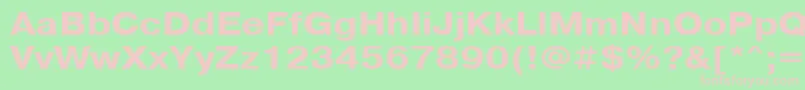 PragmaticacttBold115-Schriftart – Rosa Schriften auf grünem Hintergrund