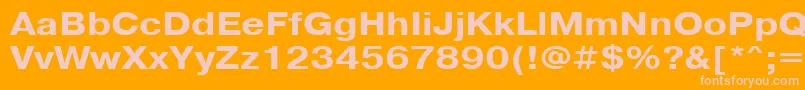 Police PragmaticacttBold115 – polices roses sur fond orange