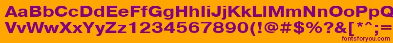 Police PragmaticacttBold115 – polices violettes sur fond orange