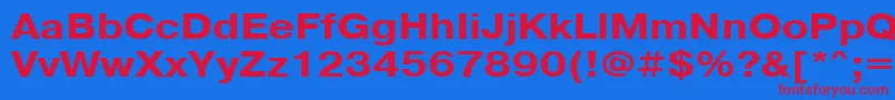 PragmaticacttBold115 Font – Red Fonts on Blue Background