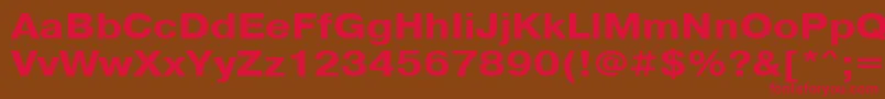 Weitere Informationen zur PragmaticacttBold115-Schriftart PragmaticacttBold115-Schriftart – Rote Schriften auf braunem Hintergrund