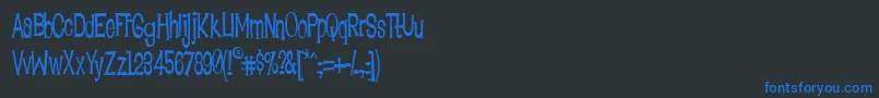 Lounb-fontti – siniset fontit mustalla taustalla