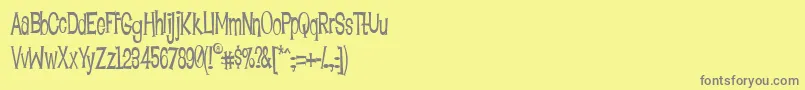 Lounb-Schriftart – Graue Schriften auf gelbem Hintergrund