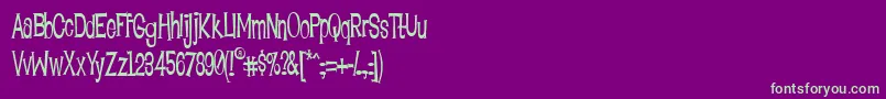Lounb Font – Green Fonts on Purple Background