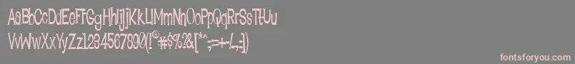 Lounb-Schriftart – Rosa Schriften auf grauem Hintergrund