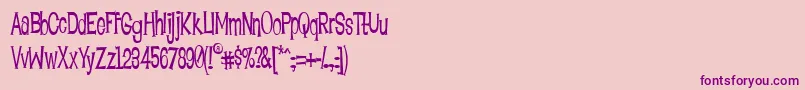 Lounb-Schriftart – Violette Schriften auf rosa Hintergrund