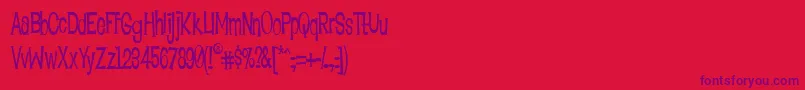 Lounb Font – Purple Fonts on Red Background