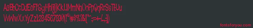 Lounb Font – Red Fonts on Black Background