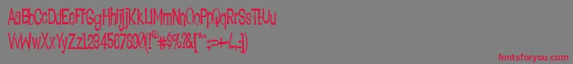 Lounb Font – Red Fonts on Gray Background