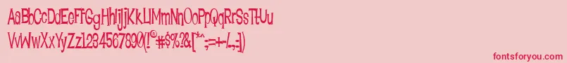 Lounb Font – Red Fonts on Pink Background