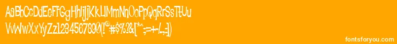 Lounb Font – White Fonts on Orange Background