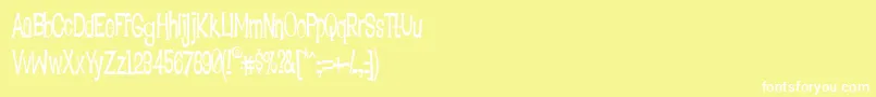 Lounb Font – White Fonts on Yellow Background