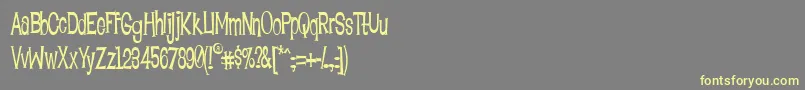 Lounb Font – Yellow Fonts on Gray Background