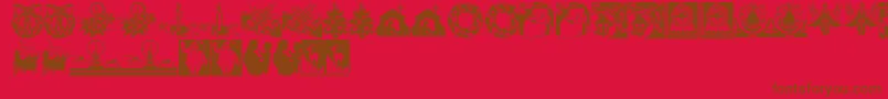 Cshnxmas Font – Brown Fonts on Red Background