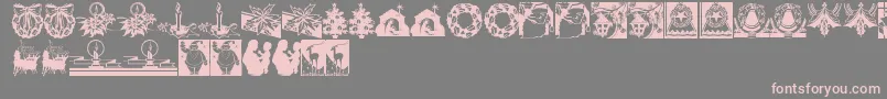Cshnxmas Font – Pink Fonts on Gray Background