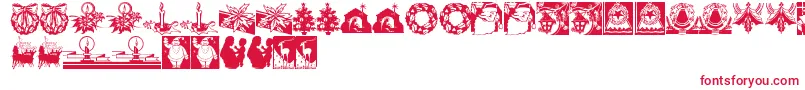 Cshnxmas Font – Red Fonts on White Background