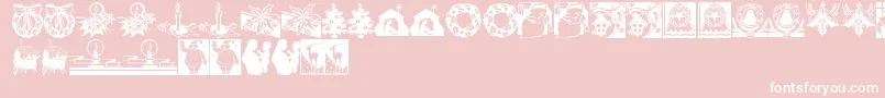 Cshnxmas Font – White Fonts on Pink Background