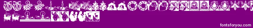 Cshnxmas Font – White Fonts on Purple Background