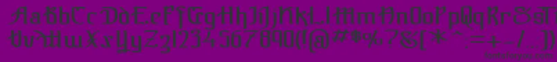 Шрифт TheBlackBlocReg – чёрные шрифты на фиолетовом фоне