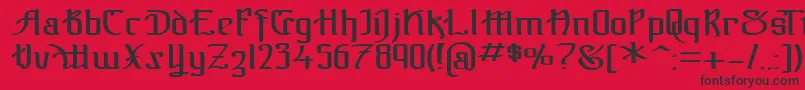 TheBlackBlocReg-Schriftart – Schwarze Schriften auf rotem Hintergrund
