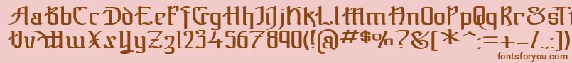 More about TheBlackBlocReg Font TheBlackBlocReg Font – Brown Fonts on Pink Background