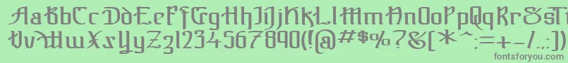TheBlackBlocReg Font – Gray Fonts on Green Background